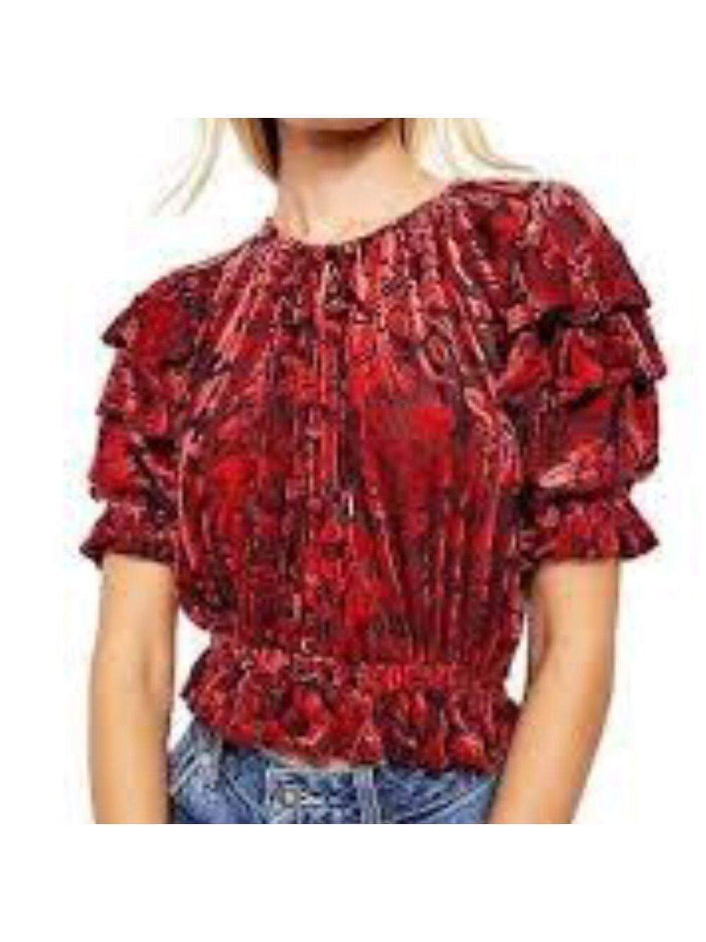 Free People Velveteen Dreams Velvet Crop Top